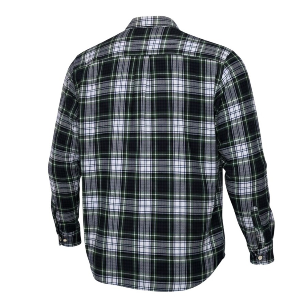 NWT Roundtree & Yorke Flannel Shirt 3XB Green Plaid Mens Portuguese Cotton